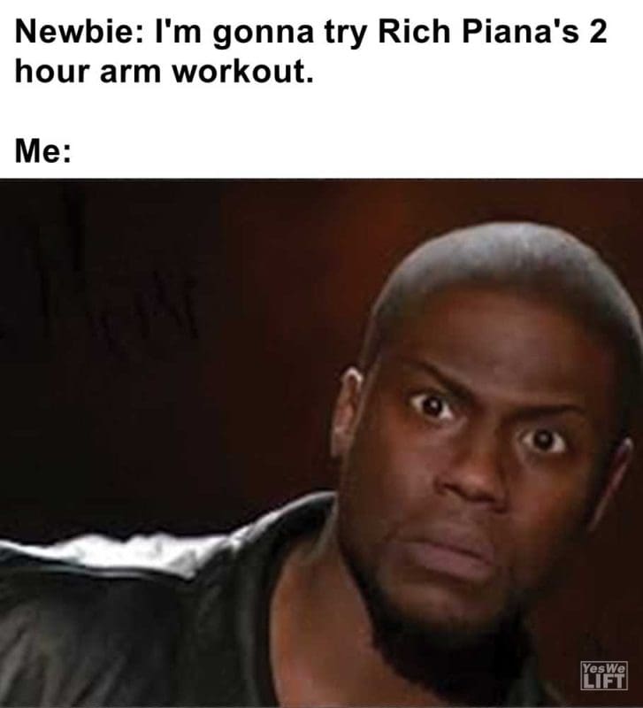 Newbie I'm Gonna Try Rich Piana's Hour Arm Workout Me