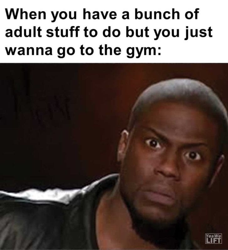 When You Have A Bunch Of Adult Stuff To Do But You Just Wanna Go To The Gym