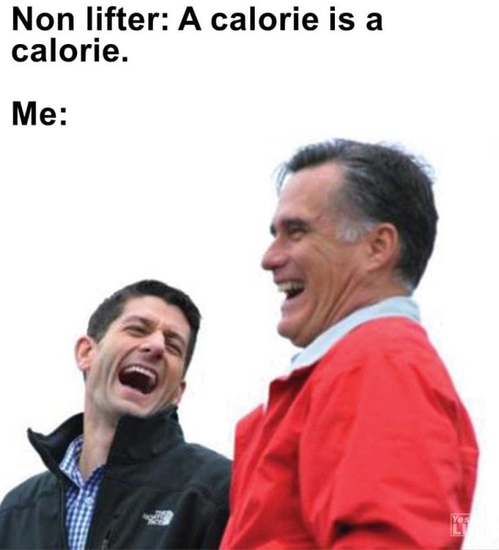 Non Lifter A Calorie Is A Calorie Me
