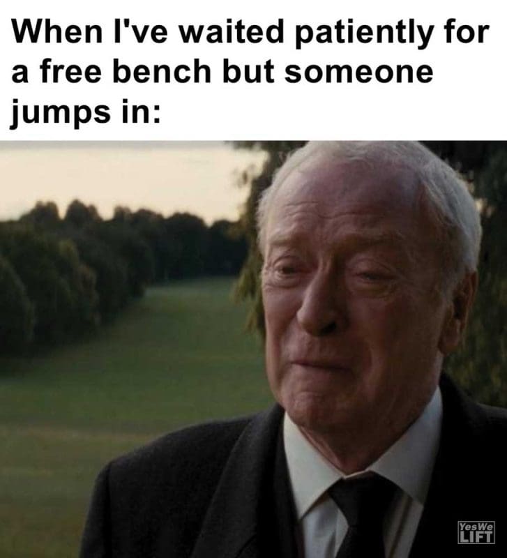 When I've Waited Patiently For A Free Bench But Someone Jumps In