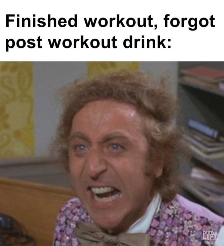 Finished Workout Forgot Post Workout Drink