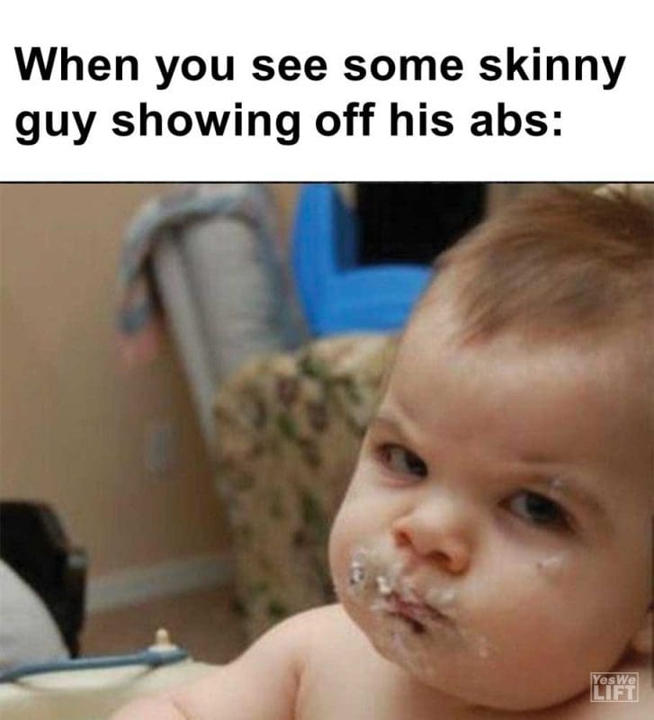 When You See Some Skinny Guy Showing Off His Abs