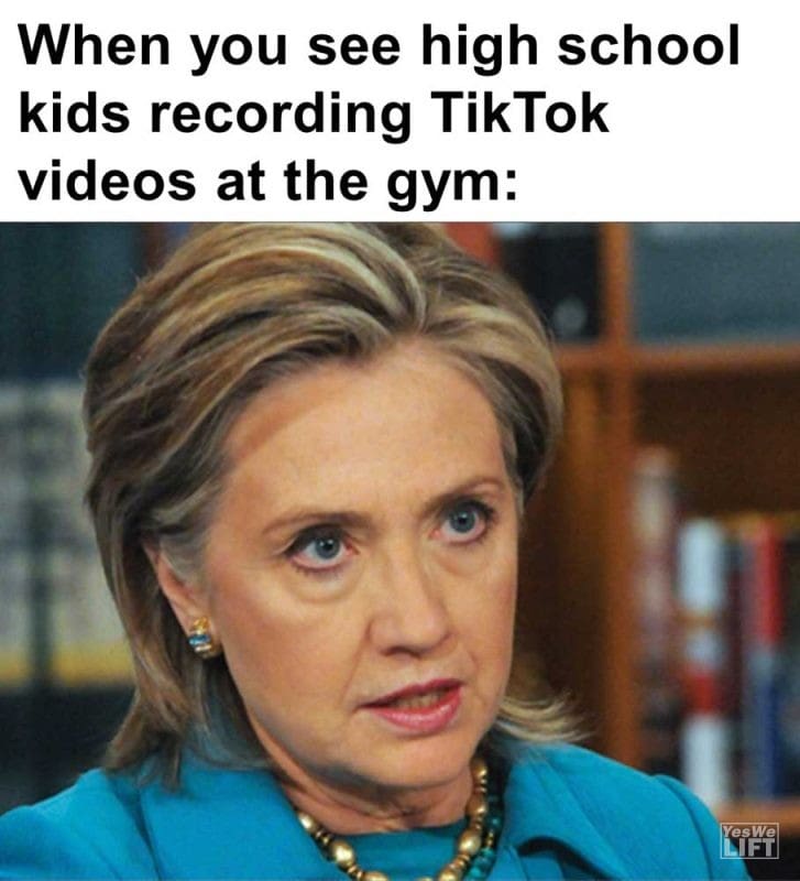 When You See High School Kids Recording Tiktok Videos At The Gym