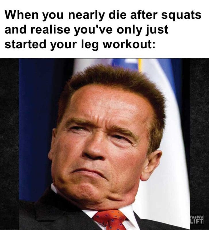 When You Nearly Die After Squats And Realise You've Only Just Started Your Leg Workout