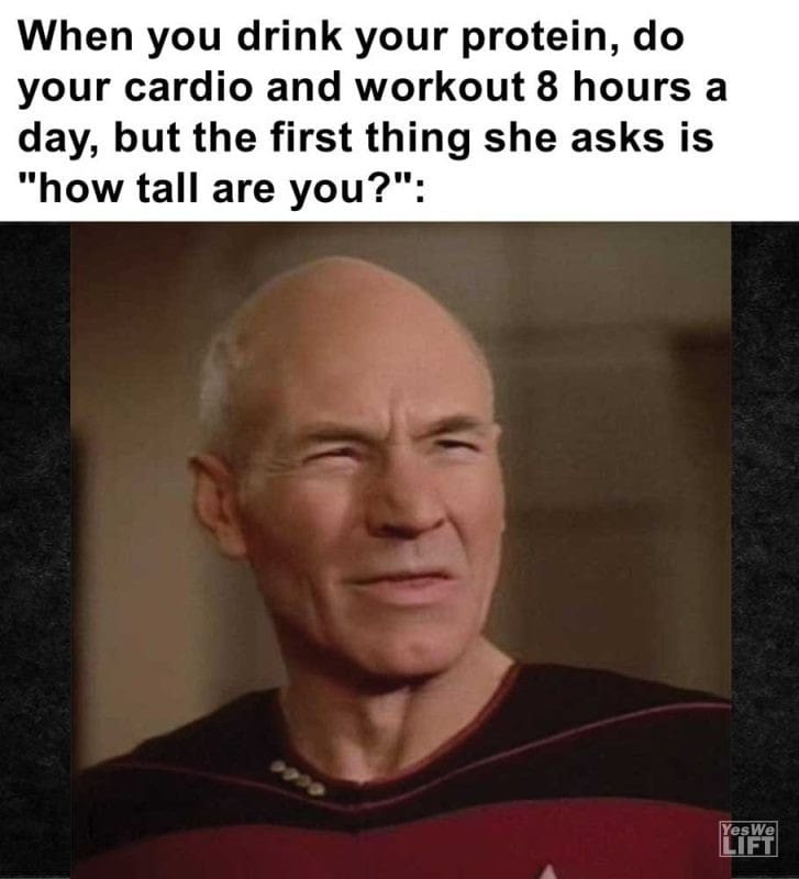 When You Drink Your Protein Do Your Cardio And Workout Hours A Day But The First Thing She Asks Is Ho