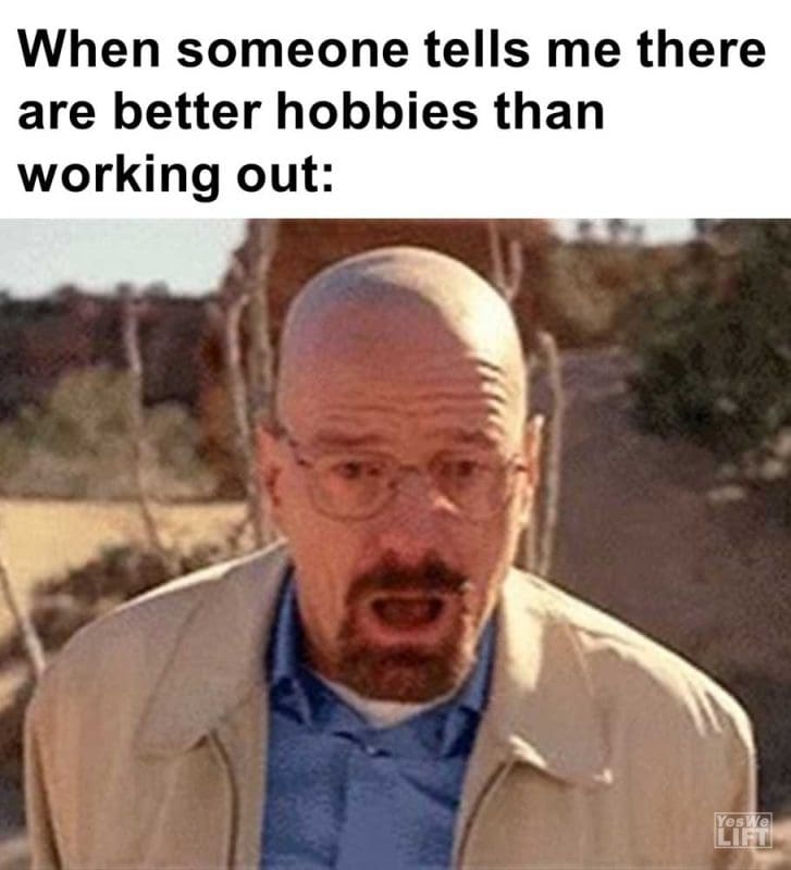 When Someone Tells Me There Are Better Hobbies Than Working Out