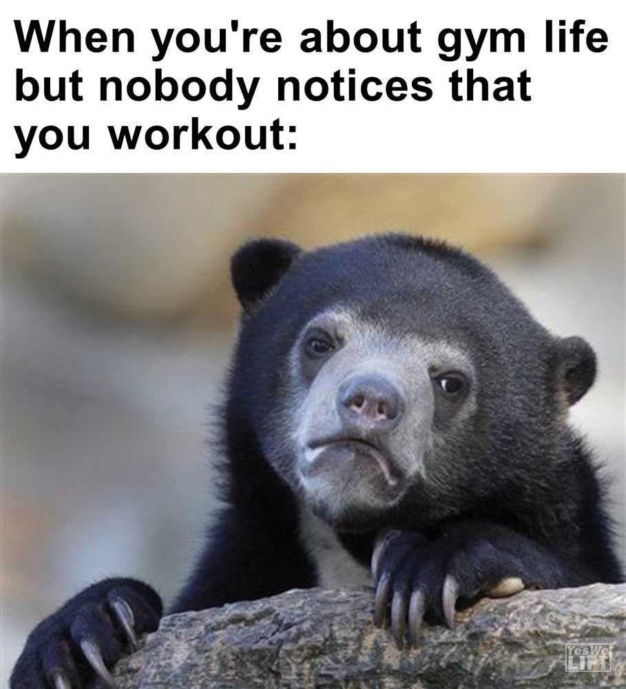 When You're About Gym Life But Nobody Notices That You Workout