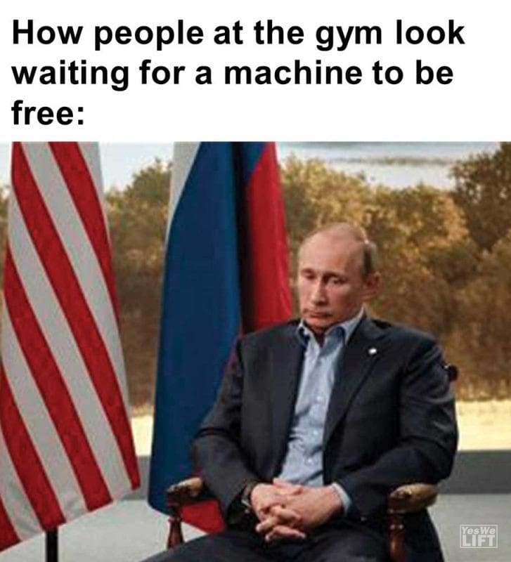 How People At The Gym Look Waiting For A Machine To Be Free