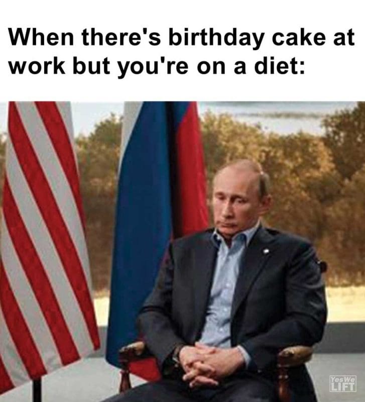 When There's Birthday Cake At Work But You're On A Diet