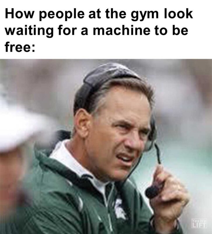 How People At The Gym Look Waiting For A Machine To Be Free