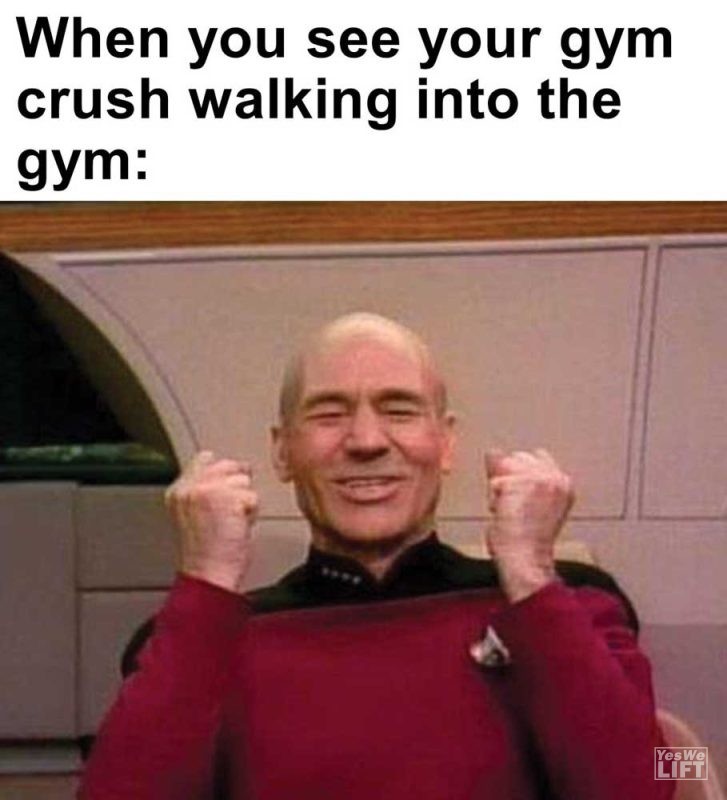When You See Your Gym Crush Walking Into The Gym