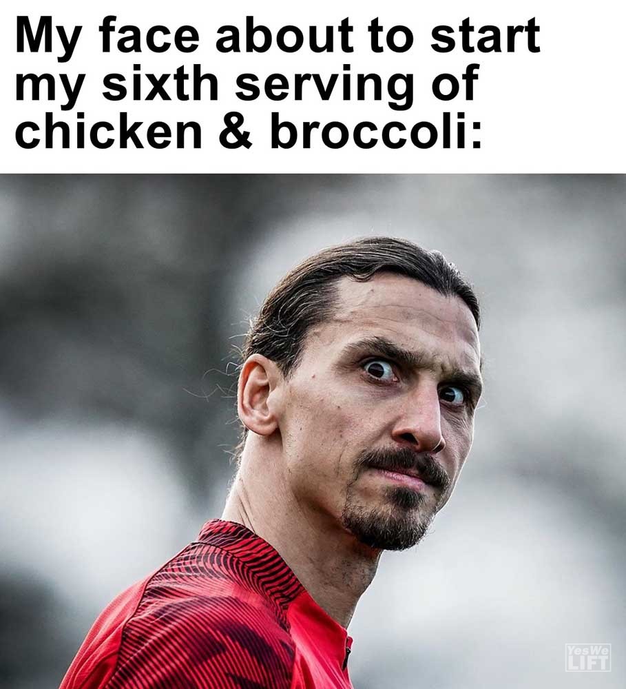 My Face About To Start My Sixth Serving Of Chicken Broccoli