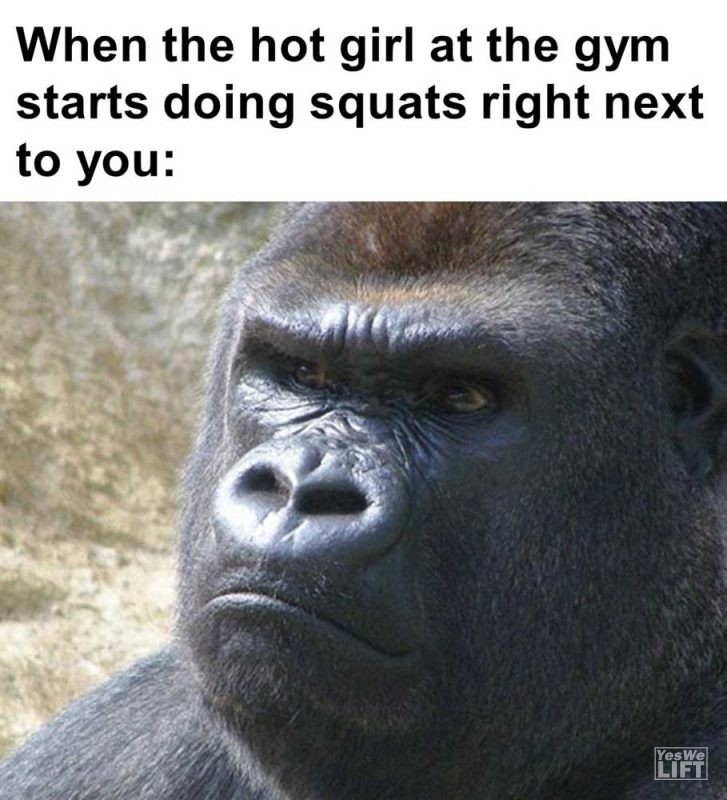 When The Hot Girl At The Gym Starts Doing Squats Right Next To You