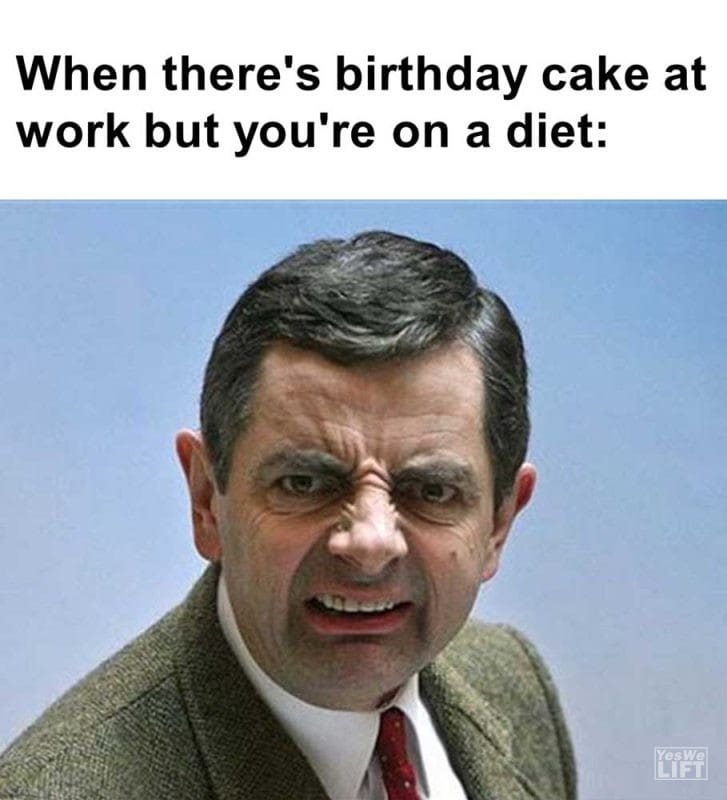 When There's Birthday Cake At Work But You're On A Diet