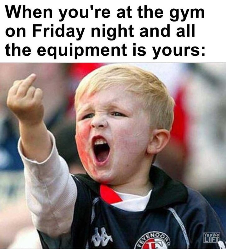 When You're At The Gym On Friday Night And All The Equipment Is Yours