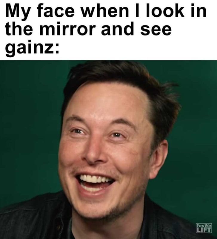 My Face When I Look In The Mirror And See Gainz