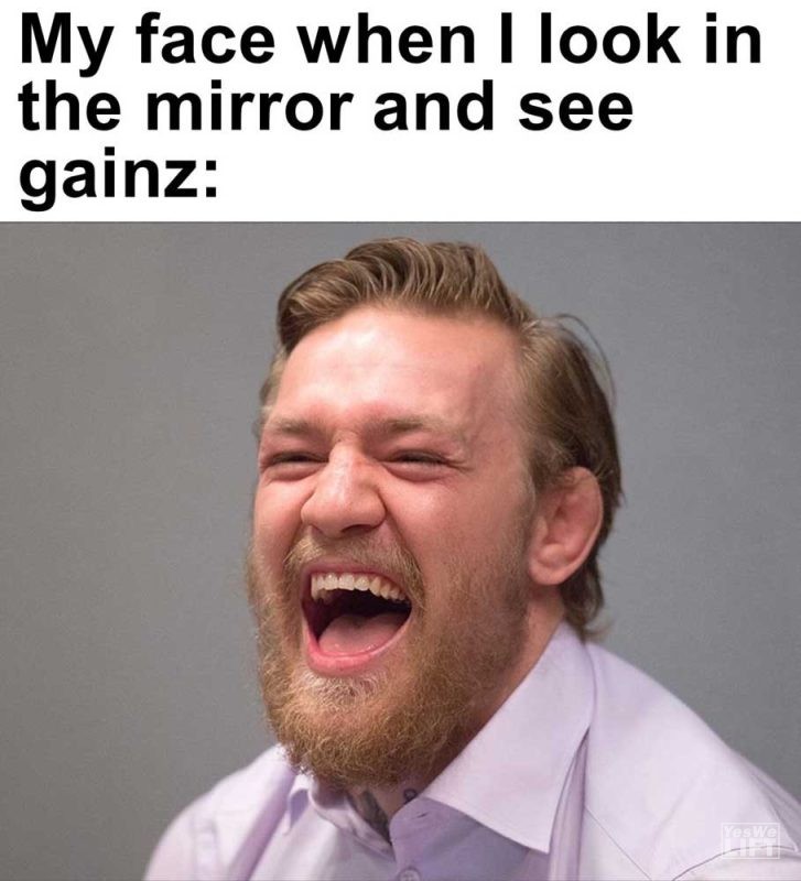 My Face When I Look In The Mirror And See Gainz