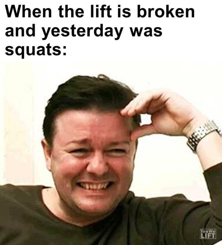 When The Lift Is Broken And Yesterday Was Squats