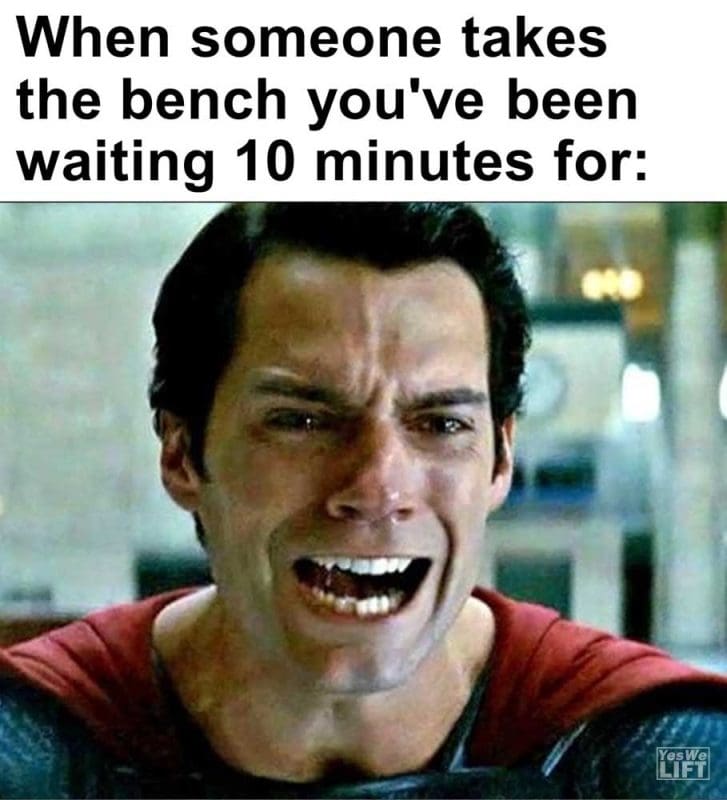 When Someone Takes The Bench You've Been Waiting Minutes For