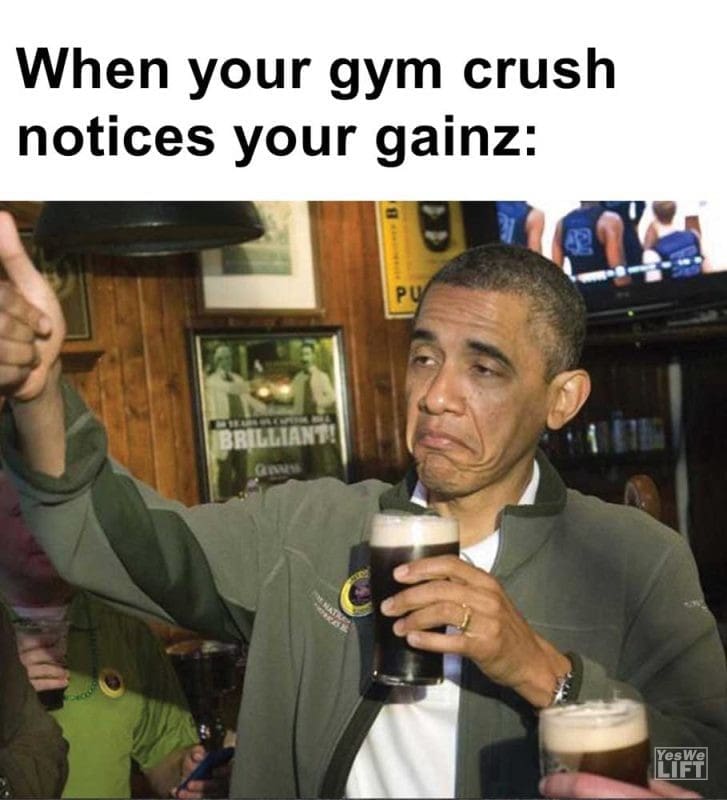 When Your Gym Crush Notices Your Gainz