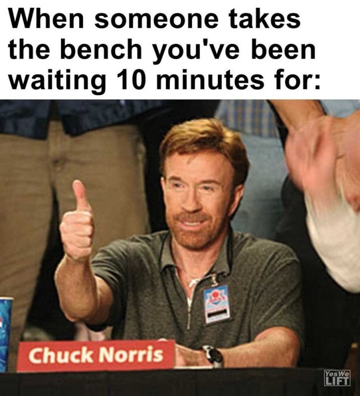 When Someone Takes The Bench You've Been Waiting Minutes For