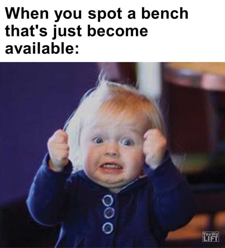 When You Spot A Bench That's Just Become Available
