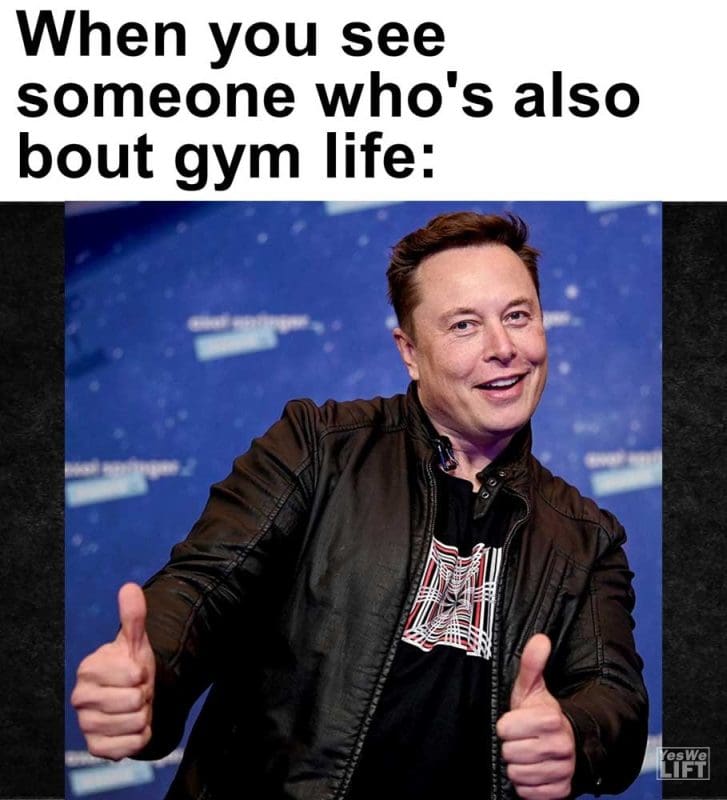 When You See Someone Who's Also Bout Gym Life