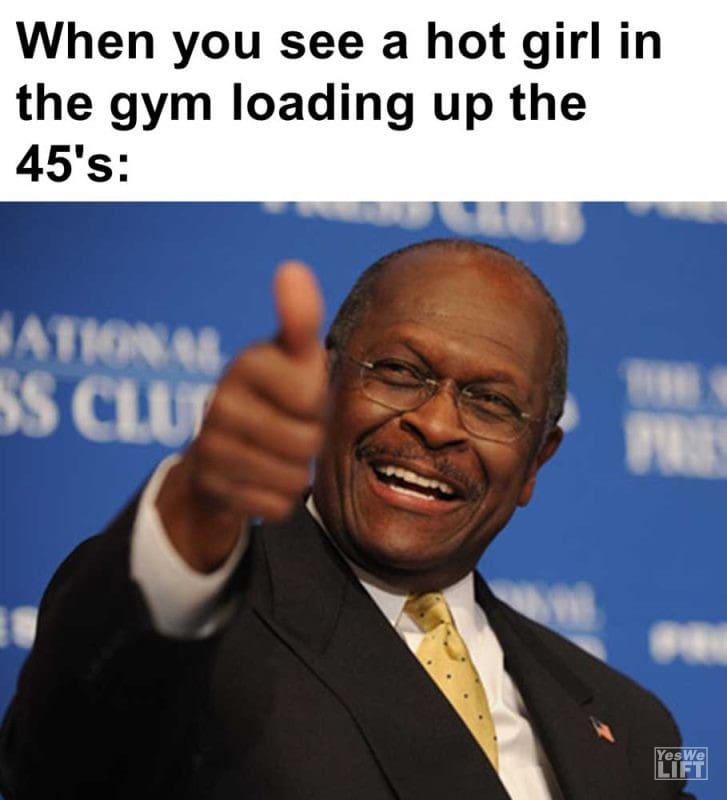 When You See A Hot Girl In The Gym Loading Up The 's