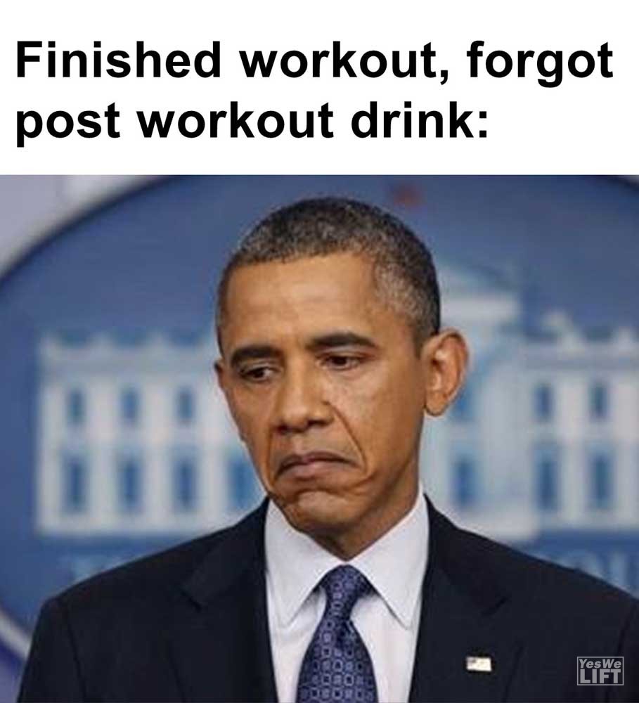 Finished Workout Forgot Post Workout Drink