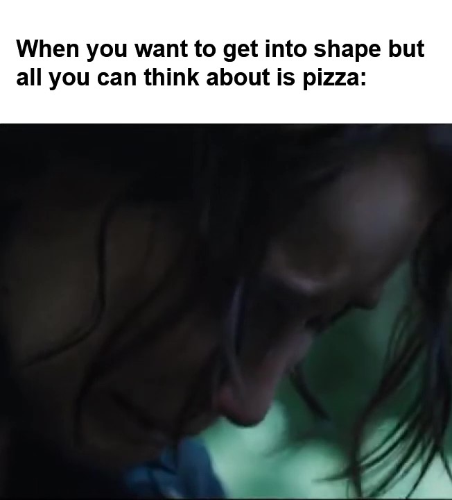 When You Want To Get Into Shape But All You Can Think About Is Pizza frame at ms