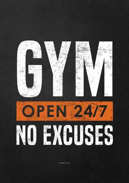 Gym Open x No excuses