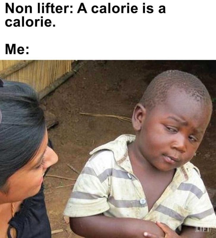 Non Lifter A Calorie Is A Calorie Me