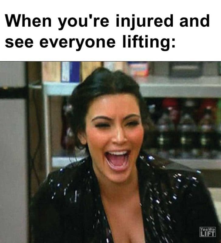 When You're Injured And See Everyone Lifting