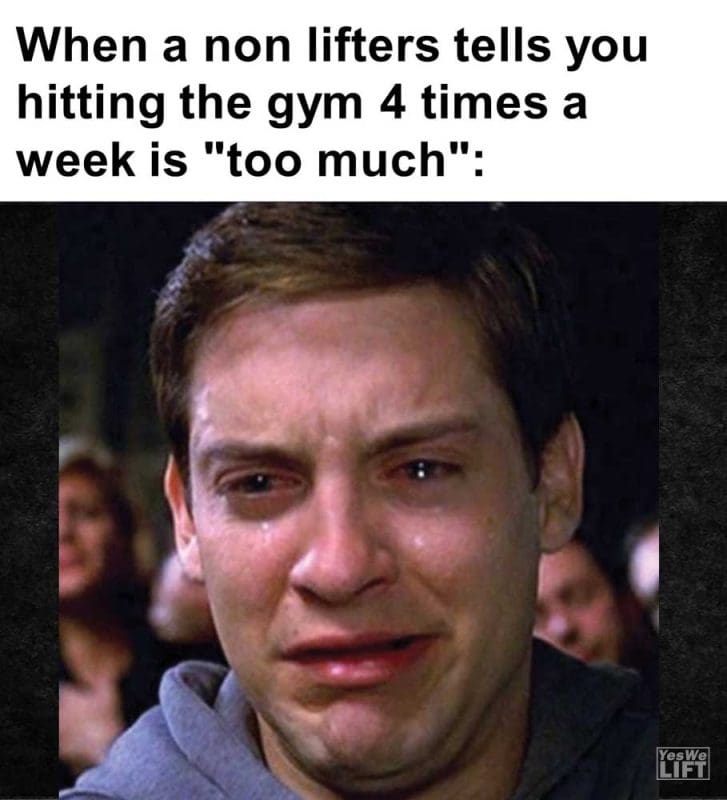 When A Non Lifters Tells You Hitting The Gym Times A Week Is Too Much