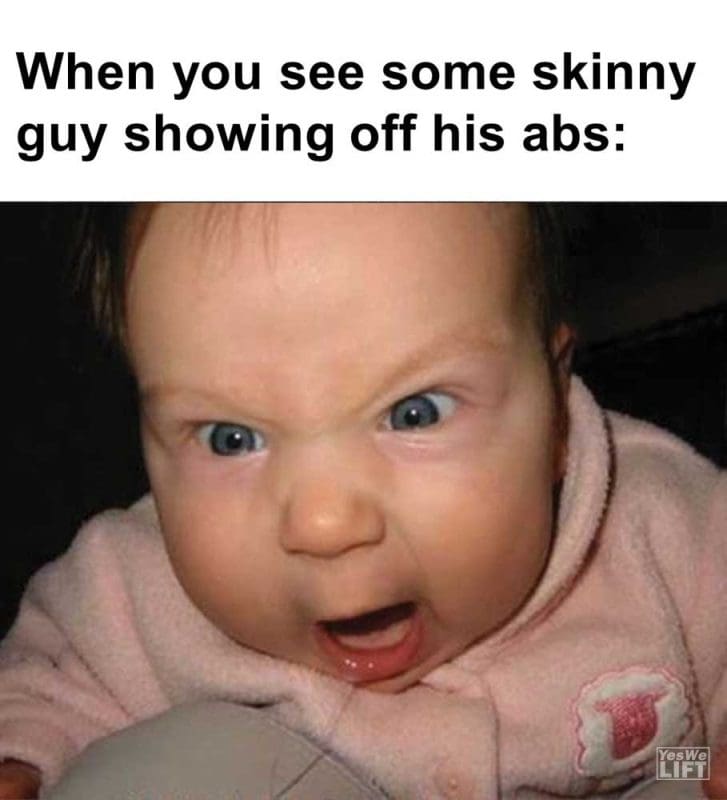 When You See Some Skinny Guy Showing Off His Abs