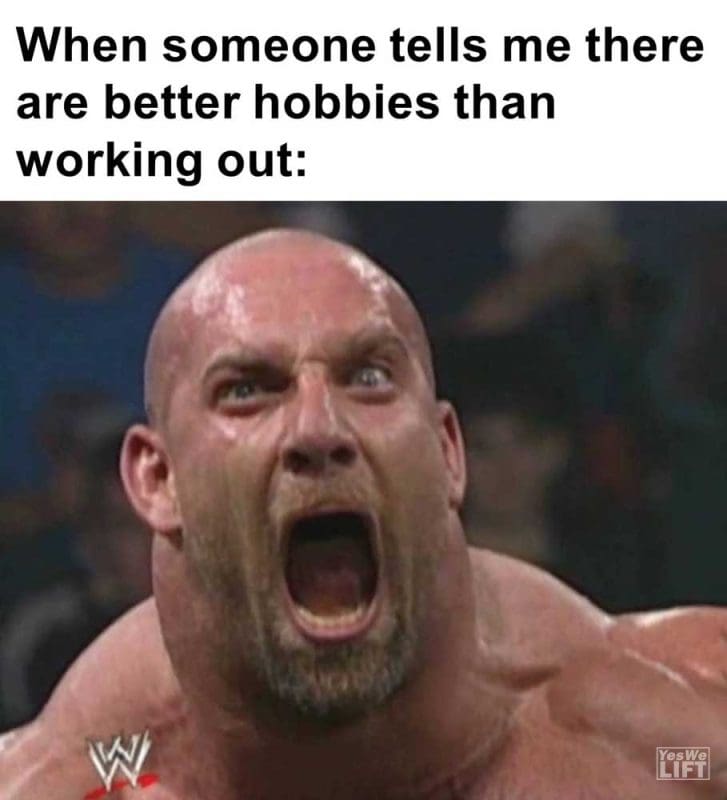 When Someone Tells Me There Are Better Hobbies Than Working Out
