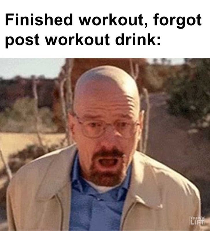Finished Workout Forgot Post Workout Drink