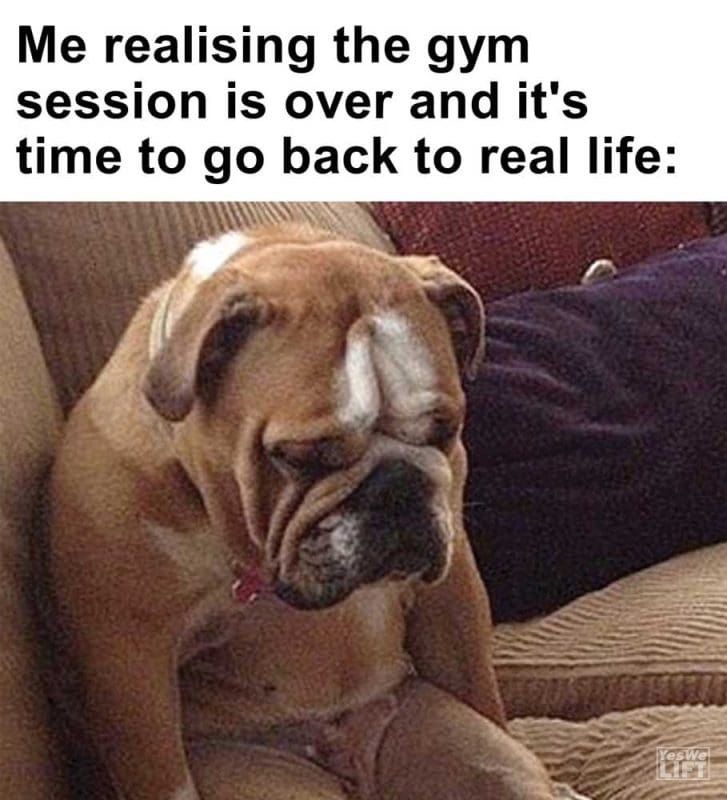 Me Realising The Gym Session Is Over And It's Time To Go Back To Real Life