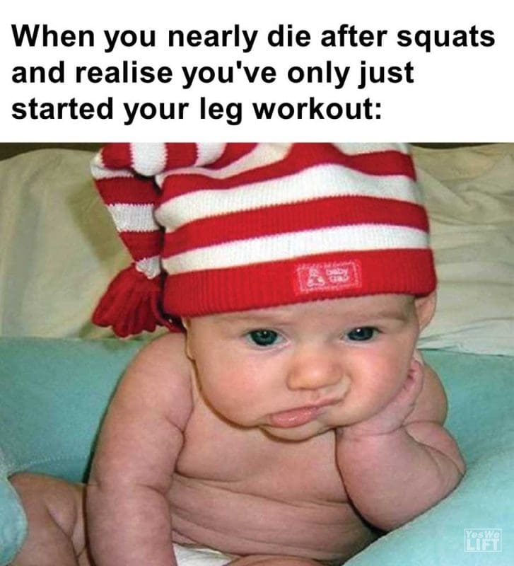 When You Nearly Die After Squats And Realise You've Only Just Started Your Leg Workout