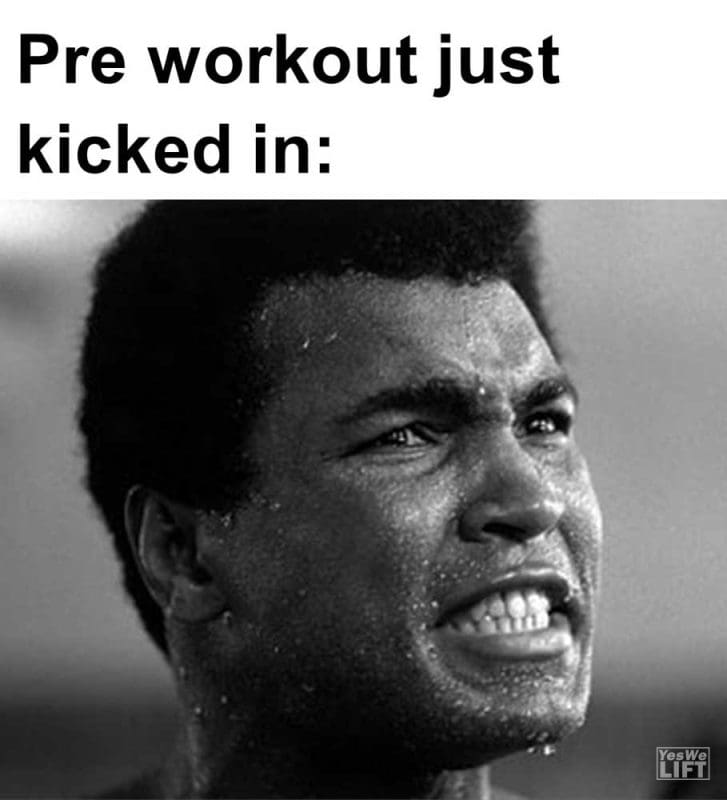 Pre Workout Just Kicked In