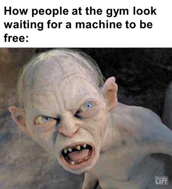 How People At The Gym Look Waiting For A Machine To Be Free