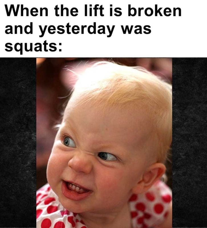 When The Lift Is Broken And Yesterday Was Squats