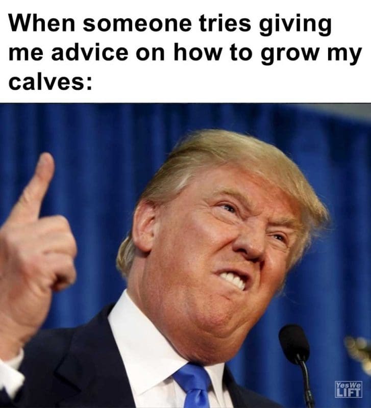 When Someone Tries Giving Me Advice On How To Grow My Calves