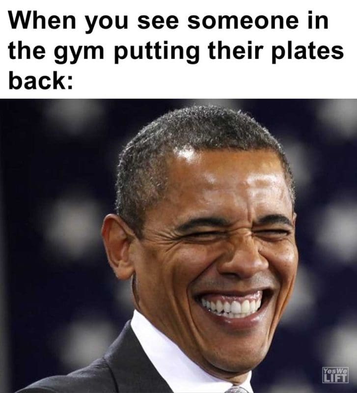 When You See Someone In The Gym Putting Their Plates Back