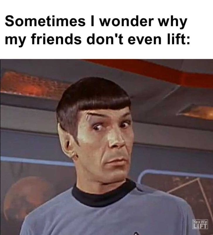 Sometimes I Wonder Why My Friends Don't Even Lift