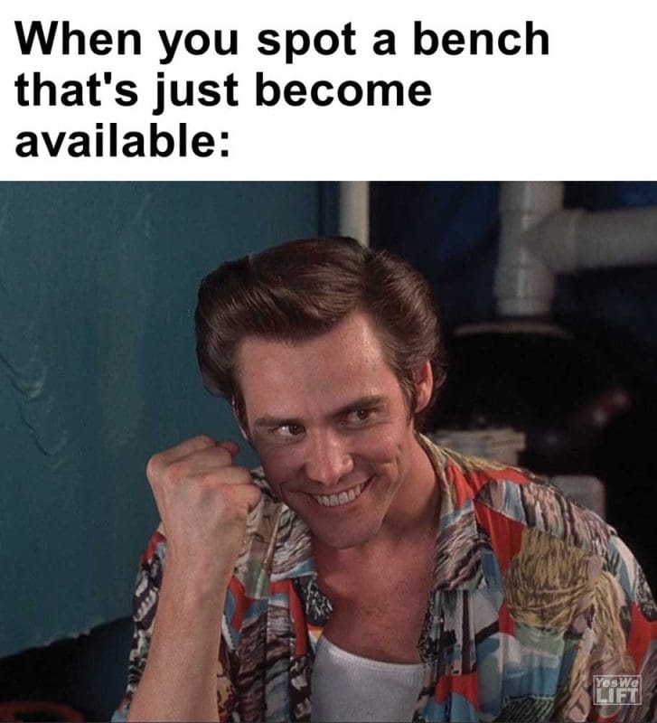When You Spot A Bench That's Just Become Available