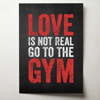 Love Is Not Real Go To The Gym