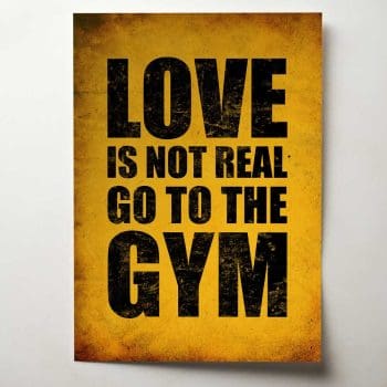 Love Is Not Real Go To The Gym
