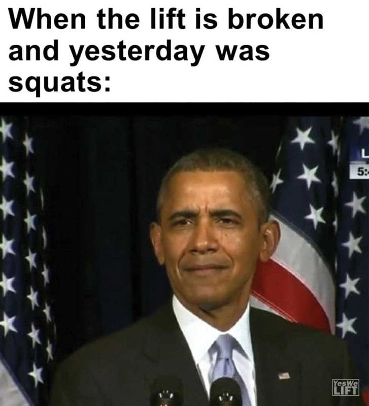When The Lift Is Broken And Yesterday Was Squats