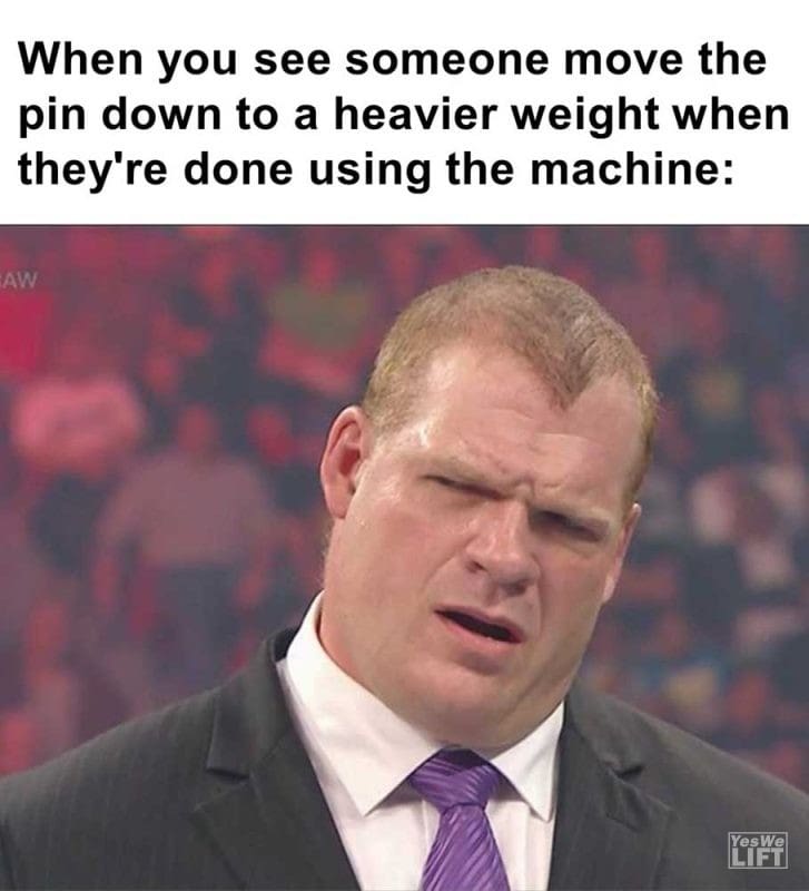 When You See Someone Move The Pin Down To A Heavier Weight When They're Done Using The Machine
